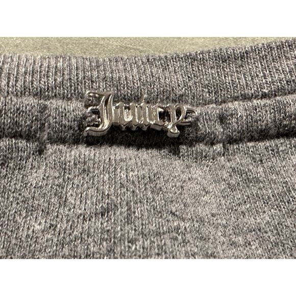 Juicy Couture Sequin Sparkly Pink Gray Lips Sweater Medium Vintage - Picture 6 of 8